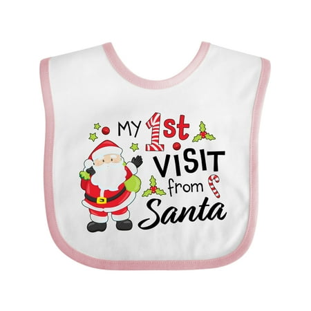 

Inktastic My First Visit from Santa Boys or Girls Baby Bib