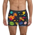 thumbnail image 2 of Goofa Dinosaurs in Space Printed Men's Boxer Briefs Underwear, Moisture-Wicking Underwear, Trunk,Soft and Breathable Cotton Underwear-XX-Large, 2 of 9