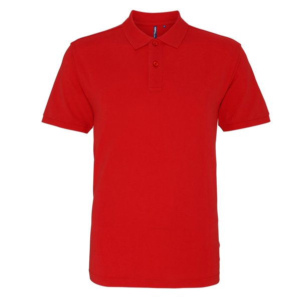 Asquith & Fox - Polo liso de manga corta Hombre/Caballero (Rojo washed)