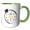Green/White, variant on 3drose, Congrats Message You Did It with Graduation Symbols, 15oz Two-tone Black Mug