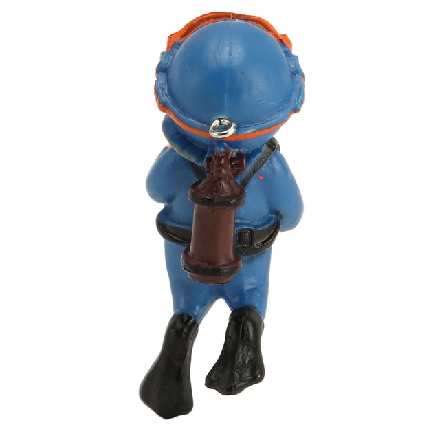 Floating Fish Decoration, Blue Aquarium Diver Decoration PVC Material Beautiful For Seawater Original Model,Photograph Model