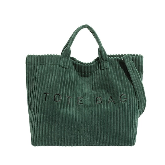 HGIEYS Women Large Soft Corduroy Tote Bag Stylish Top Handle Bag Casual Daily Purse Trendy Shoulder Crossbody Bag Handbag