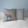 thumbnail image 3 of Leafy Antlers Indoor/Outdoor Pillow in Gray 28x28, 3 of 5