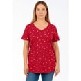 thumbnail image 2 of Roaman's Women's Plus Size Cotton Ultimate V-Neck Tee, 2 of 6