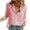 Pink, variant on Women Linen Shirts Casual Solid Color Button Lapel Blouses Shirt Summer Tops From Chuaidu