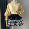thumbnail image 4 of Bragas de encaje con volantes y pompones para mujer, bragas de calabaza Kawaii, pantalón de protección Lolita, bombachos victorianos, bragas con volantes de princesa, 4 of 5