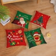 thumbnail image 2 of Christmas Pillow Covers 12x12 Set of 4 Red Green Xmas Decorative Throw Pillows Christmas Tree Deer Santa Pillow Cases Home Outdoor Sofa Couch Cushion Covers for Christmas Decorations (12 by 12), 2 of 5