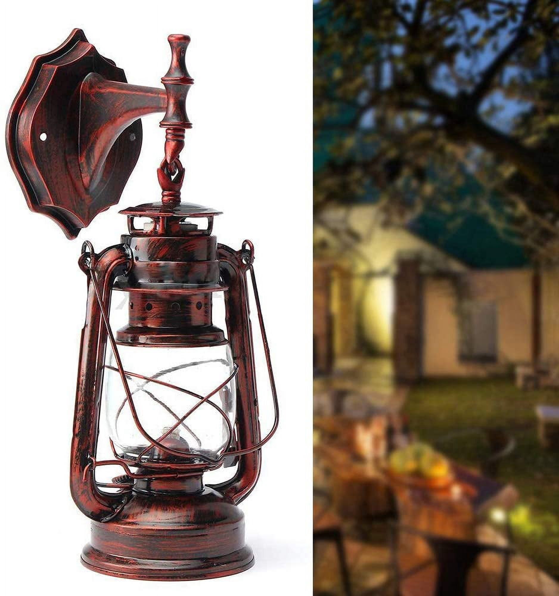 FETCOI, Retro Wall Light Fixtures Vintage Lamp  Outdoor Wall Light Wall Sconce with Glass-Like Shade Industrial