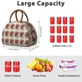 thumbnail image 4 of Insulated Lunch Bag Women, Reusable Ocean Red Bathroom Red Crab Beach Sea Life Tote Lunch Box, Leakproof Cooler Lunch Bags for Work Office Travel Picnic, 4 of 4