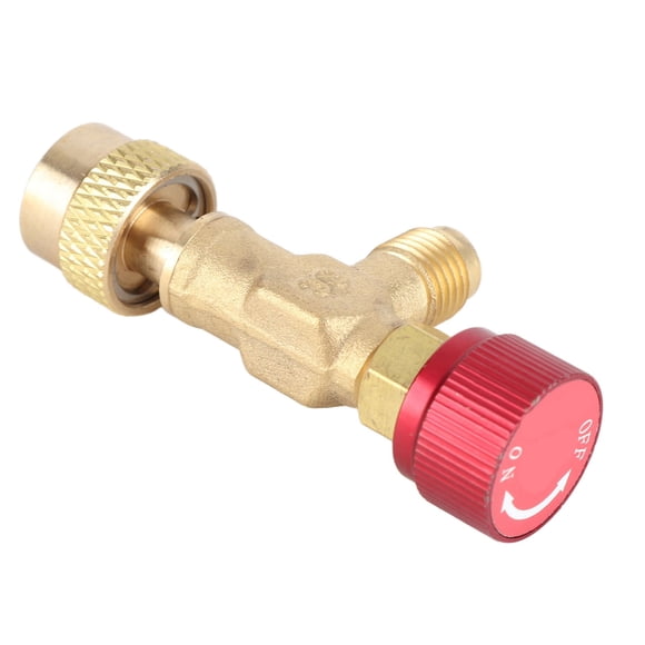 1/4 à 5/16 Pouces Vanne de Contrôle en Laiton Adaptateur de Climatisation Vannes Corps Épaissi Connecteur de Tuyau d'Eau pour Réfrigérant Tuyau de Charge R410A