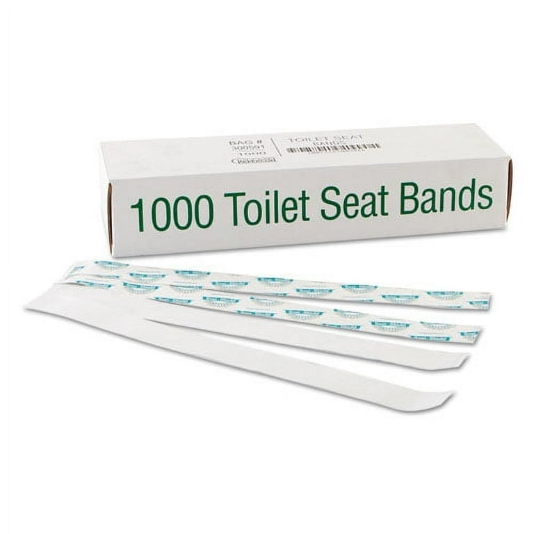 Sani/Shield Printed Toilet Seat Band, 16 x 1.5, Deep Blue/White, 1,000/Carton Sani/Shield Printed Toilet Seat Band, 16 x 1.5, Deep Blue/White, 1,000/Carton
