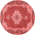 thumbnail image 1 of Ahgly Company Indoor Round Medallion Red Traditional Area Rugs, 3' Round, 1 of 4