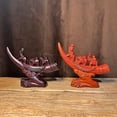 thumbnail image 2 of Rosewood carving of three small ivory ornaments, solid wood auspicious trio, Chinese home decoration for living room, gift craft., 2 of 3