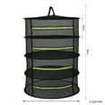 thumbnail image 5 of Ortofally Drying Rack Net 4 Layer Dryer Mesh Hanging Dryer Rack with Zipper for Tea Dehydrator Black, 5 of 10