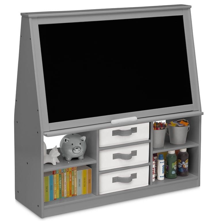 Delta Children At-Home Artist Center Deluxe, Gray Easel photo 1