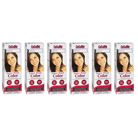 CoSaMo - Love Your Color Non-Permanent Hair Color 755 Light Brown - 3 Oz (Pack of 6) + Yes to Tomatoes Moisturizing Single Use (Best Time To Dye Your Hair)