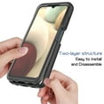 thumbnail image 3 of Galaxy A12 Case with Built in Screen Protector,Dteck Full-Body Shockproof Rubber Hybrid Protection Crystal Clear PC Back Protective Phone Case Cover for Samsung Galaxy A12,Red, 3 of 3