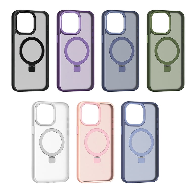 Phone Case for Apple iPhone 11 /6.1" Invisible Stand Magnetic Circle Hybrid  TPU Frosted PC Compatible with MagSafe Shockproof Cover [ Pink ] -  Walmart.com