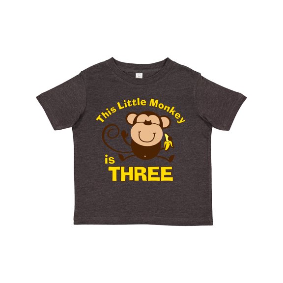 Inktastic Little Monkey 3rd Birthday Boy Boys Toddler T-Shirt