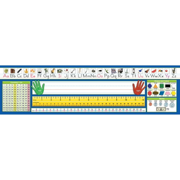 North Star Teacher Resources Primary Traditional Manuscript Counting 1-120 Desk Plates, Pack of 36