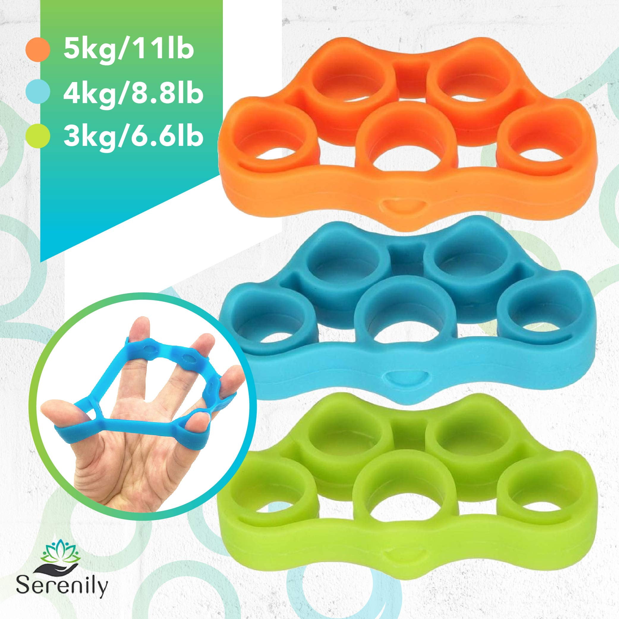 Hand Grip Strengthener Forearm Strengthener for Hand Workout Grip Strength Trainer Hand Gripper Strengthener Finger Stretcher Hand Strengthening Devices - 6 Pack Hand Exercisers for Strength