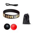 thumbnail image 2 of Bola de boxeo Bola React Bola Mejora la velocidad de reacción Bola de boxeo de mujeres en una cuerda con bolsa de almacenamiento para MMA Agility negra, 2 of 8