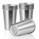 thumbnail image 4 of Tazas de acero inoxidable, vasos de 4 tazas aislantes de 12oz/350ml para café, cerveza, camping y fiestas - aptas para lavavajillas, a prueba de fracturas, 4 of 8