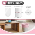 thumbnail image 2 of RYTHGF-2 Gallon 180 Counts Strong Trash Bags Garbage Bags, Bathroom Trash Can Bin Liners, Plastic Bags for home office kitchen, Pink, 2 of 4