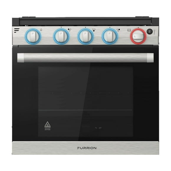 Furrion LLC Stove CF-RV21 Greystone; Range; Stainless Steel; 21 Inch Width; Electronic Ignition; 8000 BTU Front/Rear Burner; 3 Burners; Without Broiler; With Removable Grates; With Built-In Oven