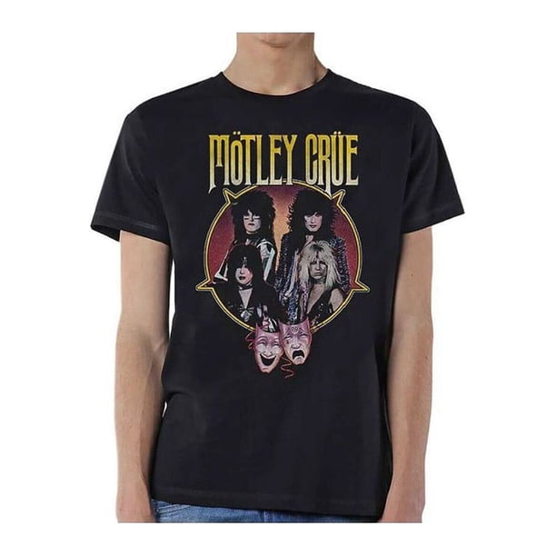 Motley Crue - Camiseta Theatre Pentagrama para Adultos Unisex (Negro)
