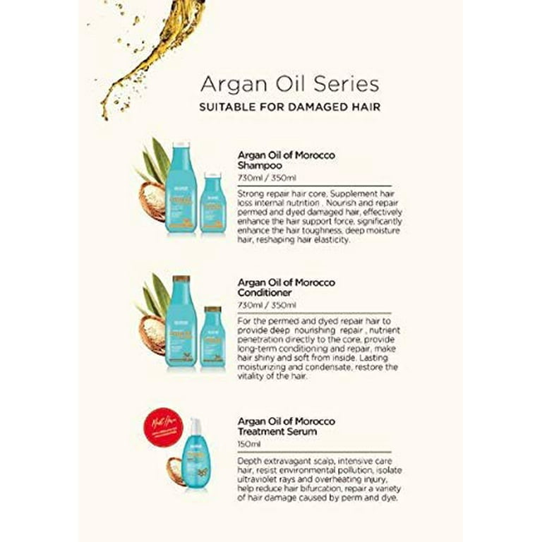 BEAVER Argan Oil Of Morocco Shampoo repair&Enhance Nutrition Hair 350ML - Walmart.com