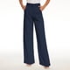 thumbnail image 5 of Pantalones de vestir de mujer de cintura alta y pierna ancha - Abotonados con bolsillos, corte informal entallado para el trabajo o la playa, 5 of 6