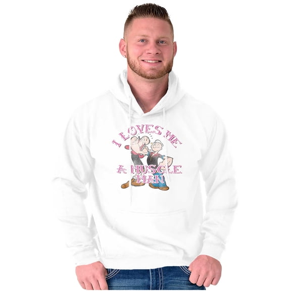 I Loves Me A Muscle Man Olive Oyl Hoodie Sweatshirt Women Brisco Brands M