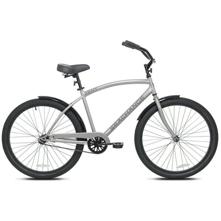 Kent Bicycles Sea Change Mens 26 in. Beach Cruiser Bicycle, Silver