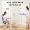 thumbnail image 2 of COMHOMA 48 x 24 inch Multifunctional Height Adjustable Desk with Ergonomic Monitor Stand, Spacious Drawer, and Industrial Frame for Smooth Lifting, 2 of 7