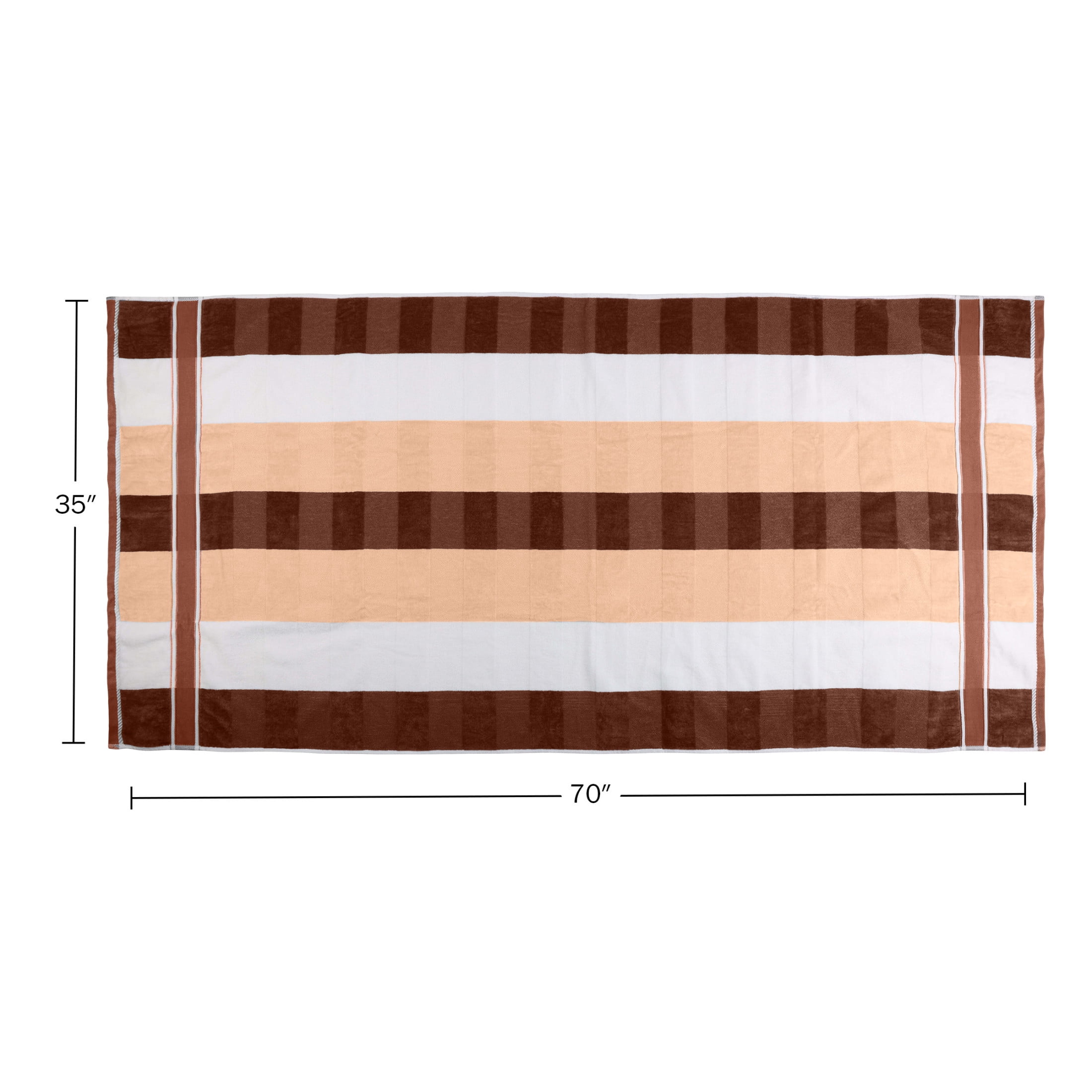 Lavish Home 2PC Cotton Towel Set - 35x70in Extra Large Bath Towels (Taupe)
