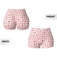 thumbnail image 3 of Sigee Hearts Print Women's High Waist Workout Shorts - Squat Proof, Tummy Control, Yoga and Gym Activewear-Small, 3 of 9