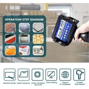 Phezer P15 Handheld Inkjet Printer for Any Surface 0.5 inch Nozzle for QRCode Barcode Production Date Time Logo Batch Number Print on Glass Bag Carton Box Wood Cloth Plastic Cable (1 ink Cartridge)