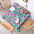 thumbnail image 2 of Breast Cancer Square Tablecloth,Waterproof Square Table Cover,Wipeable Spillproof Washable Table Cover for Home Kitchen Party Decor 52"x52"(132x132cm), 2 of 6