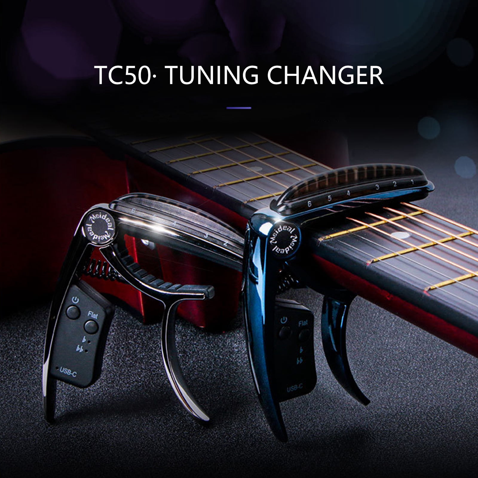 Metal Ukulele Capo Single Handed Operations Professional Capo Alloy Texture Suitable for All Guitar Enthusiasts Present