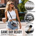 thumbnail image 4 of Clear Stadium Crossbody Bag, Adjustable Transparent Shoulder Bag, Visible Storage with Adjustable Strap, Event Carry Bag for Game Day, Concert, Indoor Display, Black, 9.8 x 6.7 x 5.9 in, 1pc, 4 of 5