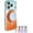 Orange-Blue, variant on Magnetic Gradient Double Layer Phone Case with Adjustable Kickstand, 2 in 1 Full Coverage Protective Magnetic Cell Phone Cover (Orange-Blue,15)