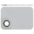 thumbnail image 3 of Stainless Steel Mixing Palette, Professional Blending Colors Cosmetic Mixing Palette With A Double End Spatula For Makeup, 3 of 8