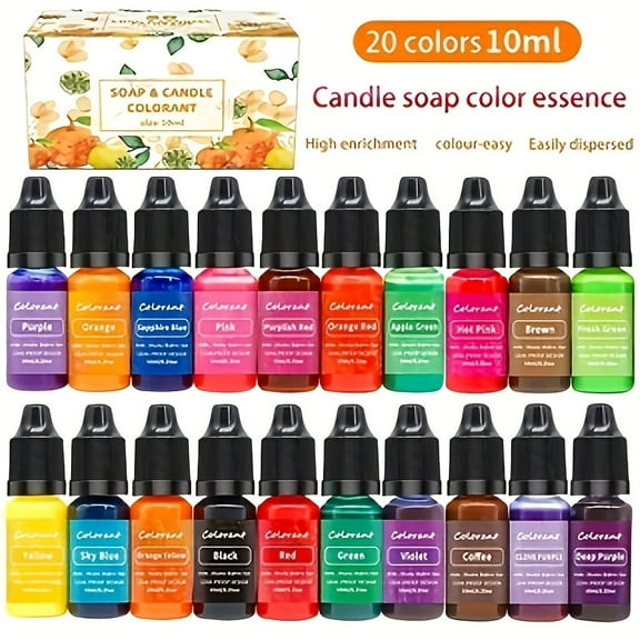 LEQU20 color candle dye set, suitable for beginners of DIY, natural color handmade tool kit