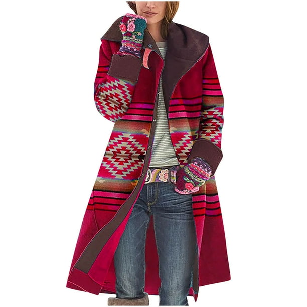 Mujeres Casual Manga Larga Raya Patchwork Largo Cardigan Tops Blusa Abrigo Fridja BV0+3639