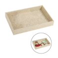 thumbnail image 4 of kurtrusly Stackable Jewelry Tray Multipurpose Portable Velvet for Rings Earring Bangle Jute Beige 227x146x31mm 1Set, 4 of 6