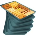 thumbnail image 2 of PYAN-6 pcs Serving Tray for Entertaining, Serving Platters for Snacks, Fruit, Cookies, Dessert, Reusable Plastic Trays for Serving Food and Pantry Organization in Kitchen & for Parties, (Green), 2 of 3