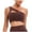 Brown, variant on KyCheLot Women's Sports Bra Push up One-Shoulder Cut out Padded Workout Crop Tank Tops Yoga Bra