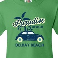 thumbnail image 4 of Inktastic Paradise Beach in Delray Beach with Palm Trees and Car Youth T-Shirt, 4 of 5