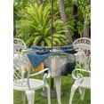 thumbnail image 2 of Outdoor Tablecloth with Umbrella Hole and Zipper, St. Patrick's Day Round Table Cloth 60 Inch Waterproof Tablecloth, Vintage Cute Cat Beer Green Clovers Picnic Table Cover for Patio Camping, 2 of 7